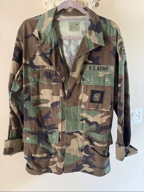 U.S. Army Woodland Camo Field Jacket - Brown Green Black